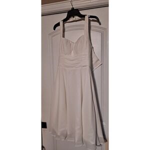 White Prom/homecoming Dress JJs House Medium, Has A Few Issues As Shown